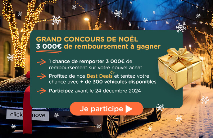 Tentez de gagner un remboursement de 3000€ en achetant une voiture d'occasion chez click2move