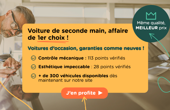 Acheter une voiture d'occasion chez click2move c'est repartir avec une voiture garantie comme neuve